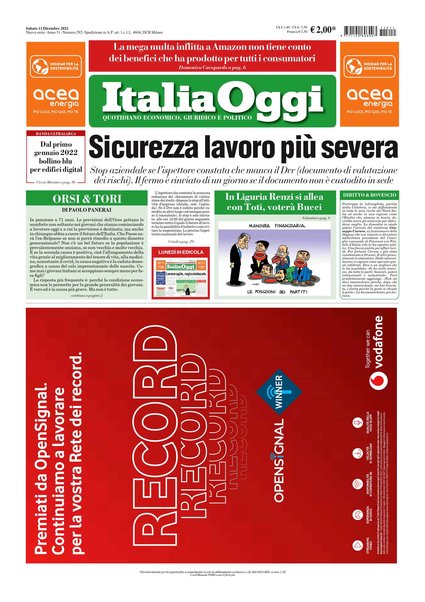 Italia oggi : quotidiano di economia finanza e politica